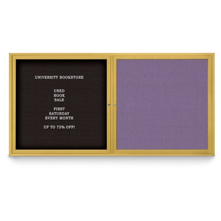 United Visual Products Corkboard, Ultramarine/Gold, 72"x36" UV407PLUS-GOLD-ULTMAR